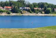 Seehaus auf Pachtgrund am privaten Neudörfler Badesee