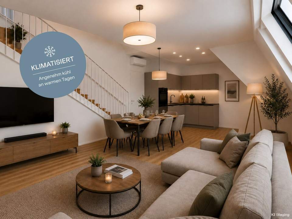 Klimatisierter Erstbezug | großzügig Wohnen im 2. Dachgeschoss >> Dachterrasse mit Wien-Blick