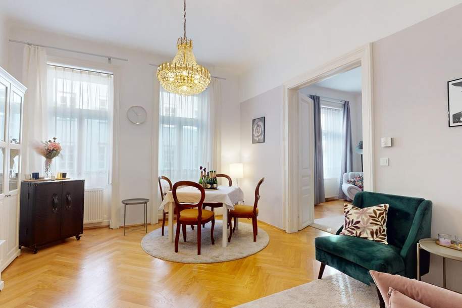 Helle 3-Zimmer-Altbau-Wohnung mit Balkon und sehr guter Anbindung, Wohnung-kauf, 399.000,€, 1140 Wien 14., Penzing