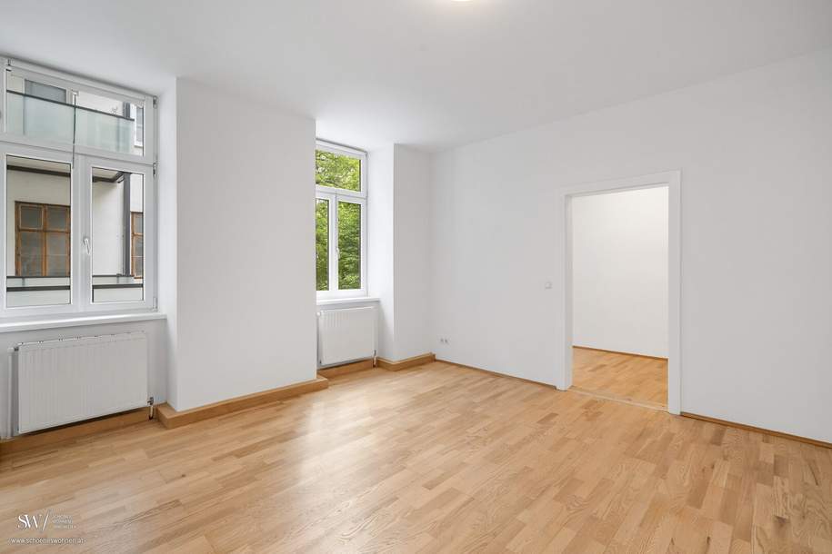 ALTBAUFLAIR TRIFFT STADTLEBEN I HELLE 2-ZIMMER-WOHNUNG MIT BALKON IN 1020 WIEN I ABSOLUTE RUHELAGE I NAHE AUGARTEN, Wohnung-kauf, 339.000,€, 1020 Wien 2., Leopoldstadt