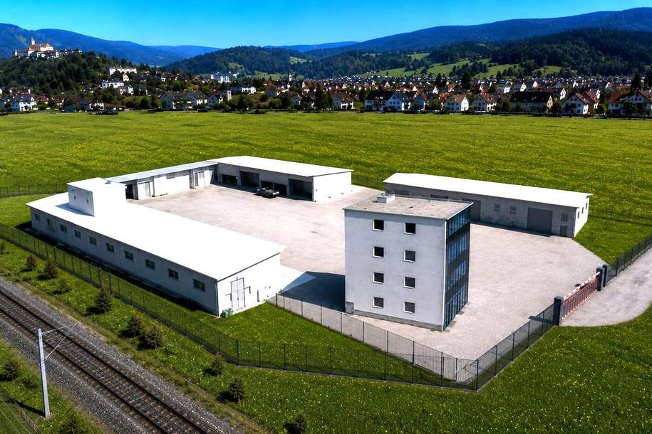 Betriebsliegenschaft mit Halle, Büro und Außenflächen in Alhofen zur Miete, Gewerbeobjekt-miete, 5,00,€, 9330 Sankt Veit an der Glan