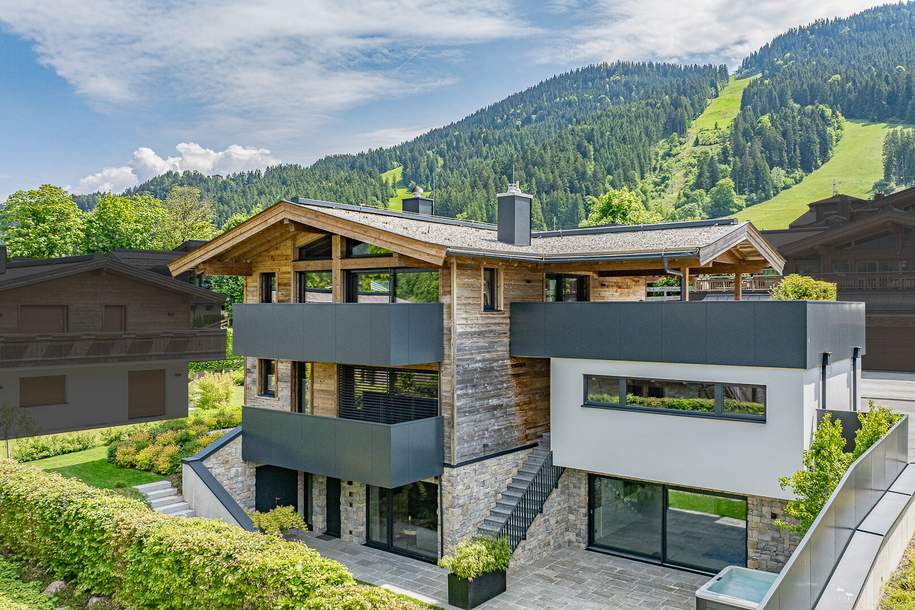 Luxusvilla mit Kaiserblick in Toplage nahe dem Skilift, Haus-kauf, 5.990.000,€, 6353 Kitzbühel