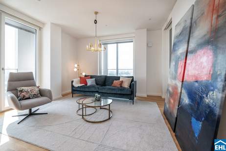 Wohnen mit Weitblick – 3-Zi.-Erstbezug mit Loggia | TOWER HOMES im V22, Wohnung-miete, 735,00,€, 1220 Wien 22., Donaustadt