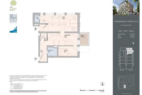 Repräsentatives Büro + kleiner Wohnung mit Balkon in super Lage! Provisionsfrei, Wohnung-miete, 1.410,00,€, 1100 Wien 10., Favoriten