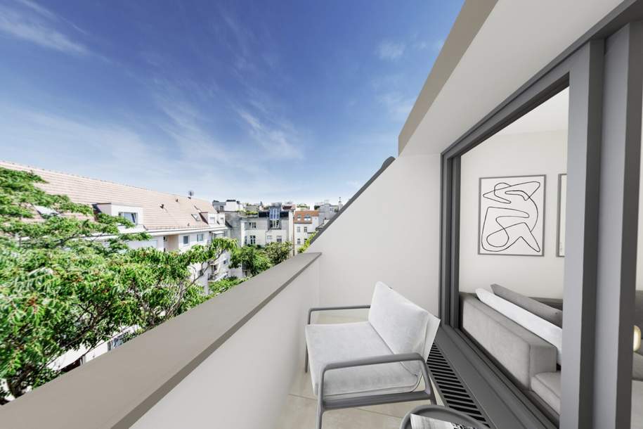 Hundertwasser lässt grüßen | LUXUS-DG-ERSTBEZUG mit TERRASSE | Komplett hofseitige Ruhelage | Ost-Ausrichtung | Klimaanlage | Luftwärmepumpe, Wohnung-miete, 1.500,00,€, 1030 Wien 3., Landstraße