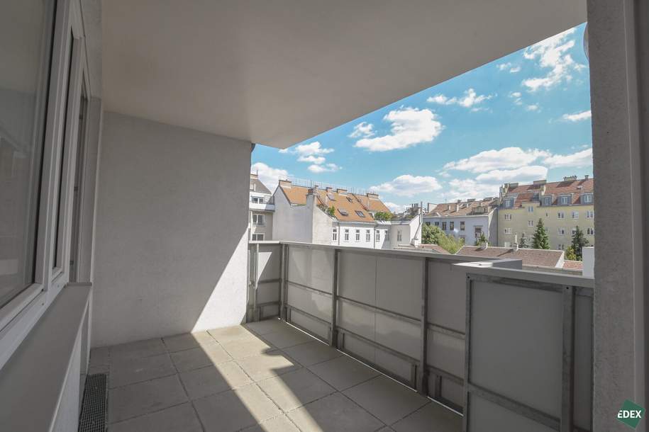 Mitten im 8. Bezirk: Schöner 2 Zimmer-Neubau mit großem Balkon, Wohnung-miete, 1.475,00,€, 1080 Wien 8., Josefstadt