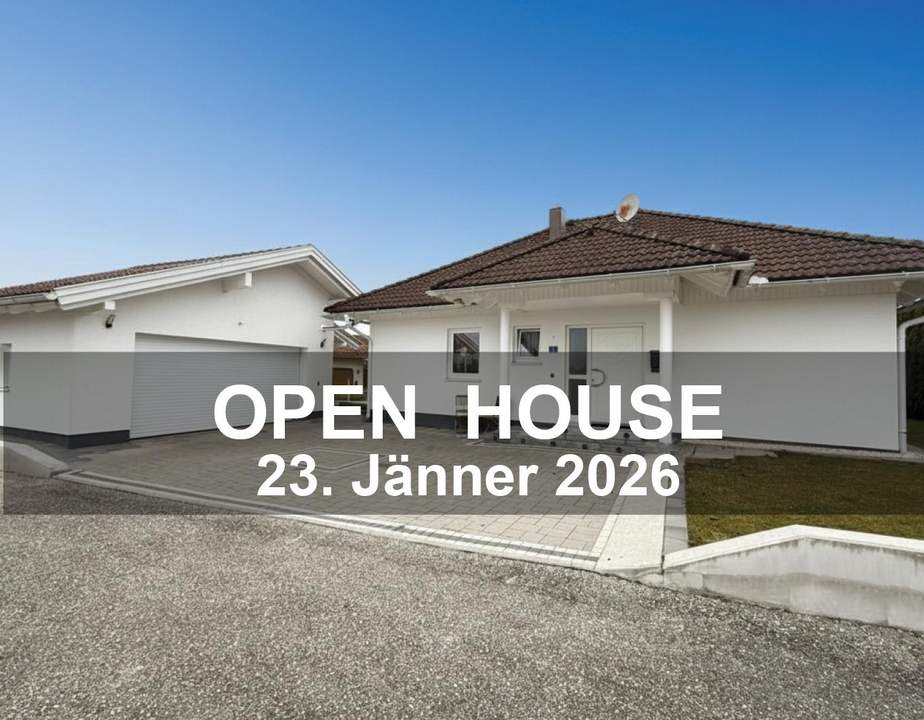 Bungalow mit großzügigem Nebengebäude, Terrasse und nachhaltiger Heiztechnik