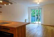 Gartenwohnung mit zwei Zimmern, Terrasse & Tiefgarage im Pressbaumer Zentrum