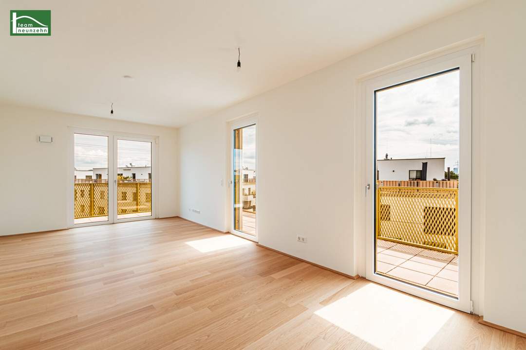 Begehrte Süd-Ost-Ausrichtung für Familien inkl. Balkon und hervorragender Ausstattung (Geothermie, Fussbodentemperierung uvm.)