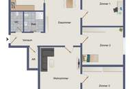 Großzügige Wohnung mit zwei Loggien, Dachterrasse und Einbauküche!