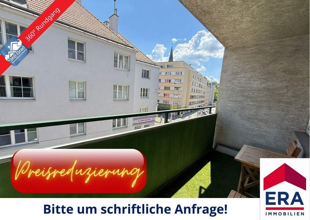 PREISREDUZIERUNG: Helle 2-Zimmer-Wohnung mit großzügiger Loggia im beliebten Donaufeld