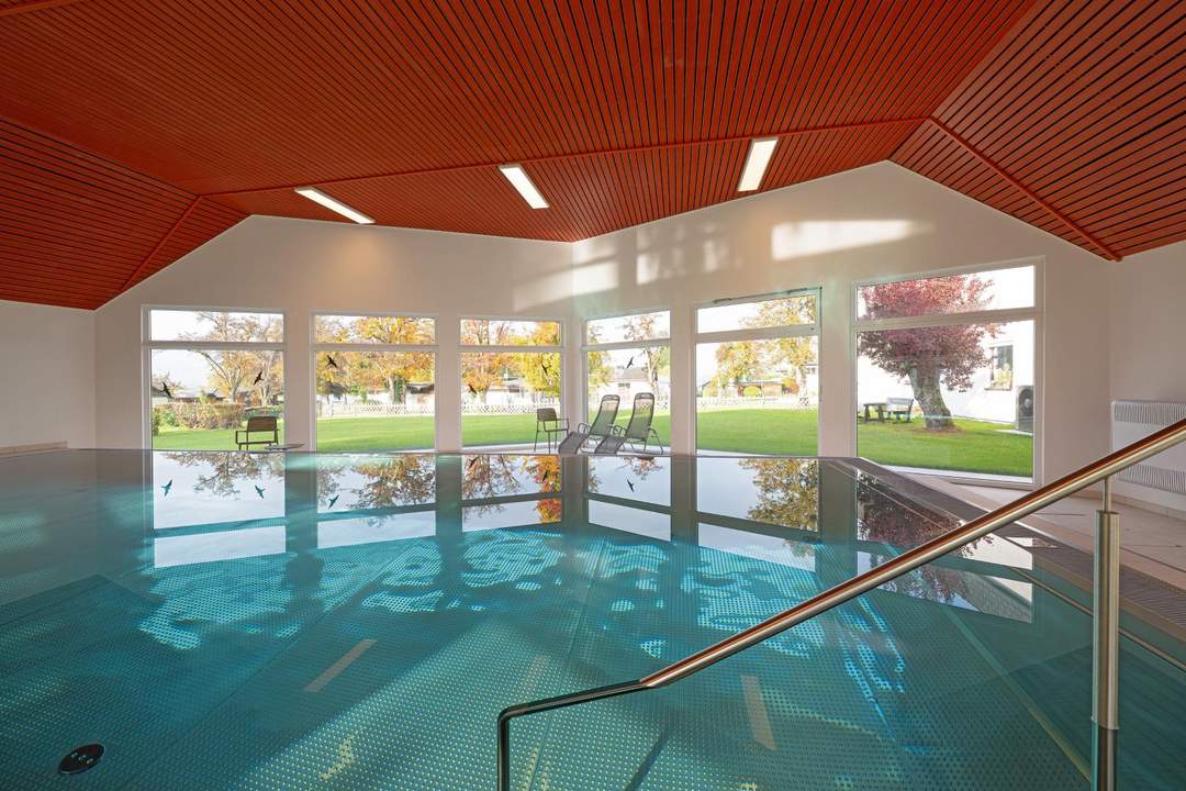 Attersee Maisonettewohnung Feriendomizil mit Hallenbad