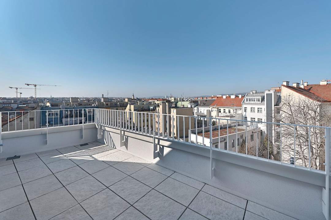 THE TEMPTATION - Dachgeschoss-Maisonette mit 2 Terrassen + Balkon | 23 m² Freifläche, 3 Zimmer