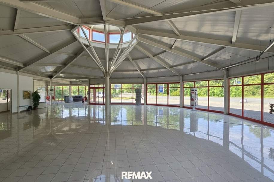 Glashalle um 7 Euro netto pro m² zu mieten! ! Flexible Flächen und vielseitige Nutzungsmöglichkeiten! Gute Sichtbarkeit, Gewerbeobjekt-miete, 7,00,€, 8472 Leibnitz