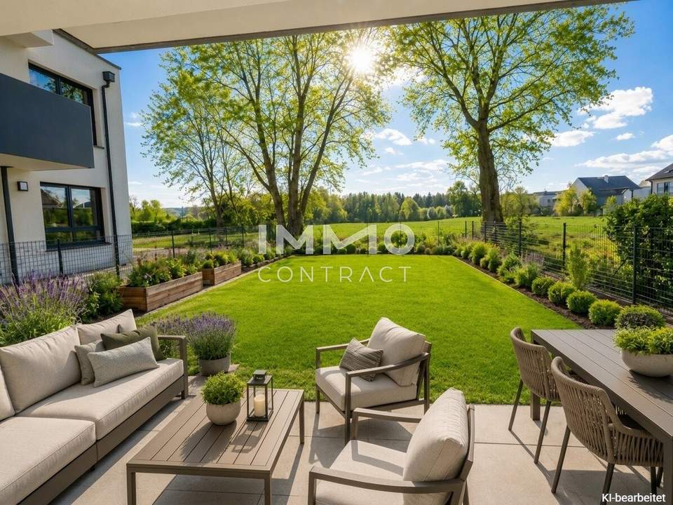 Moderne 2-Zimmer-Gartenwohnung mit viel Grünfläche – perfekt für Naturliebhaber