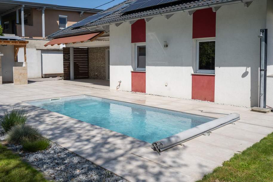 Einfamilienhaus mit 193 m² Wohnfläche, 859 m² Grundstück mit Pool und Garage in begehrter Siedlungslage!, Haus-kauf, 498.000,€, 4522 Steyr-Land