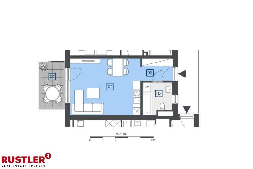 ** SCHÖN GESCHNITTEN ** - 1-Zimmerwohnung mit West-Balkon in 8054 Straßgang!, Wohnung-miete, 407,56,€, 8054 Graz(Stadt)