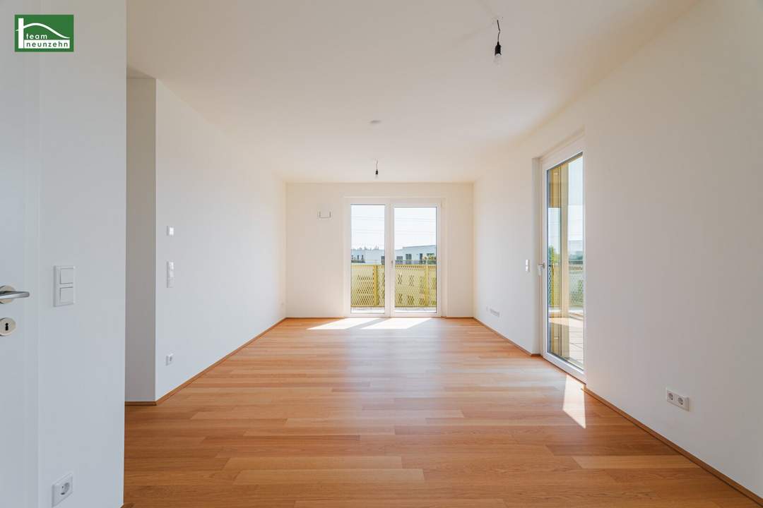 Idyllische 3-Zimmer-Wohnung im energieeffizenten Neubauprojekt Hirschfeld - Naturnah wohnen