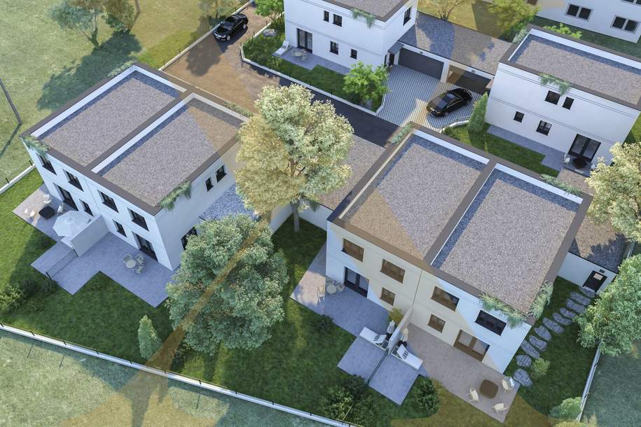 Bauträgergrundstück samt baubewilligter Planung für 2 Einfamilien- und 2 Doppelhäuser in Marchtrenk zu verkaufen!, Grund und Boden-kauf, 498.000,€, 4614 Wels-Land