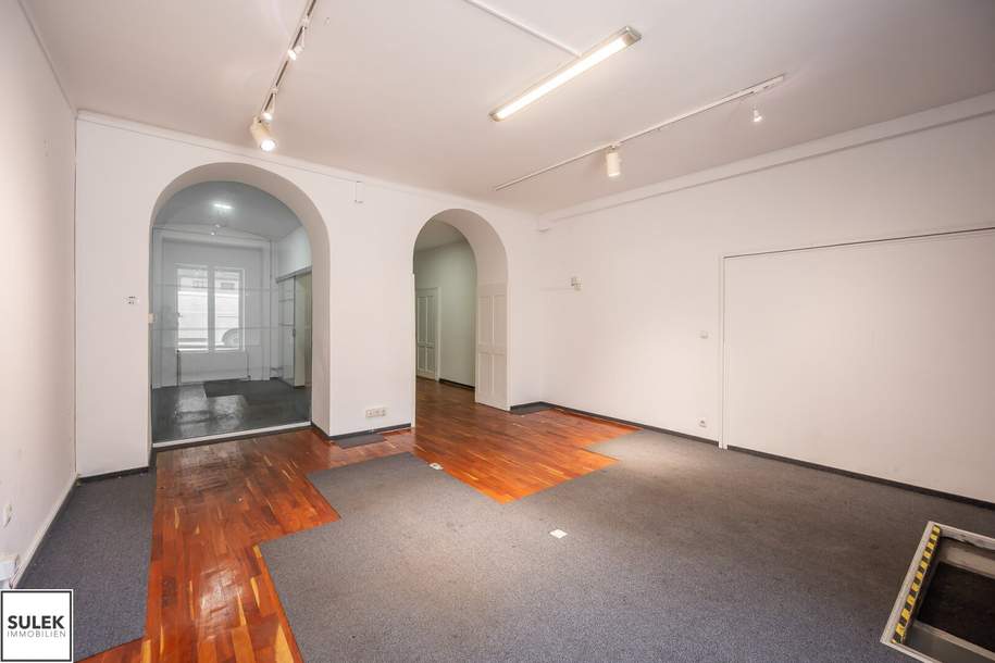 ** Frequenzlage Rechte Wienzeile / Naschmarkt: ab sofort: rd. 58 m² großes Geschäftslokal ** Büro / Schauraum / Atelier / Studio/ PopUp etc. KEINE Gastro **, Gewerbeobjekt-miete, 816,20,€, 1040 Wien 4., Wieden