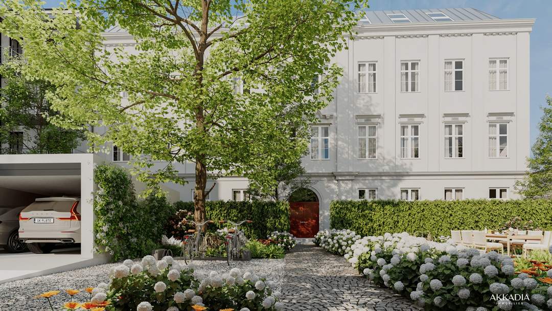 Kleinod mit Stadtgarten | Großzügige Altbauwohnung mit Balkon und 3,4 m Raumhöhe