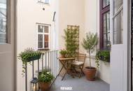 Stilvoll, ruhig, urban: 4-Zimmer mit Balkon in gefragter Wiener Lage