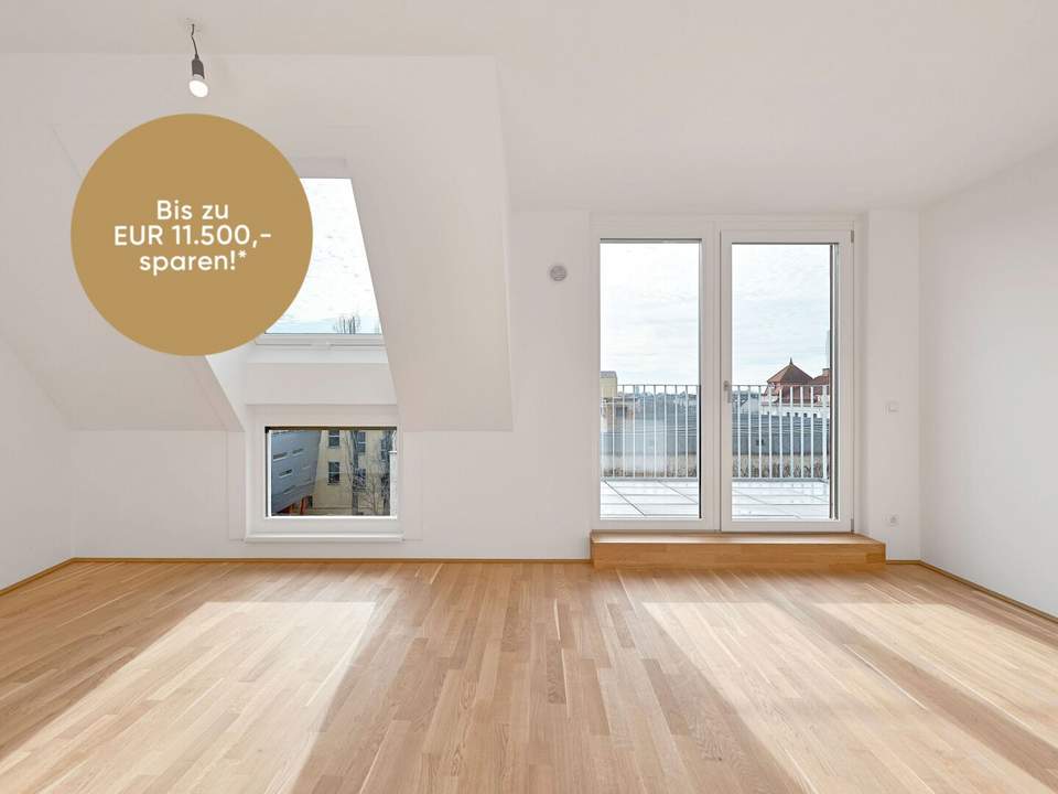 Neues Wohnen mit Weitblick >> zukunftsorientierte Dachgeschoss Wohnung aus hochwertigen Materialien >> LAGE LAGE LAGE