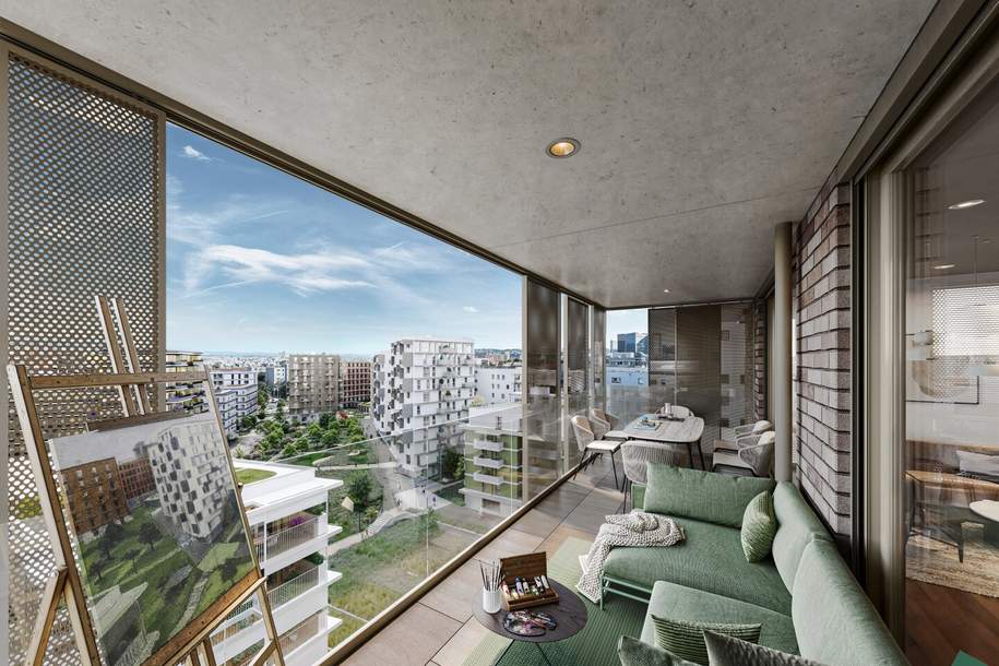 Wohnen auf der Sonnenseite: 4-Zimmer-Vorsorgewohnung mit großzügigen Freiflächen | URBAN DAHEIM | BAUFELD 13, Wohnung-kauf, 727.000,€, 1030 Wien 3., Landstraße