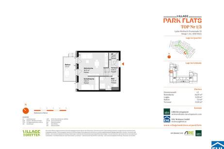 Parknähe und Urbanität – Ihr Anlageobjekt bei den PARK FLATS, Wohnung-kauf, 180.000,€, 1030 Wien 3., Landstraße