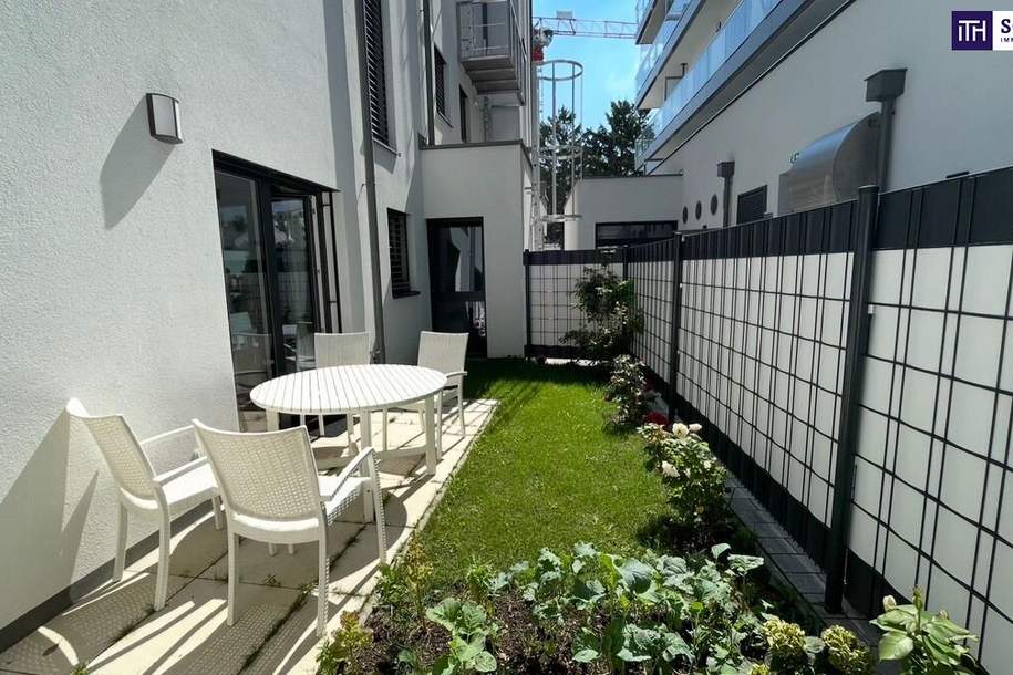 Großzügige 4-Zi Wohnung mit Garten & 2 Terrassen in U-Bahn-Nähe - Vollmöbliert!, Wohnung-miete, 2.990,00,€, 1220 Wien 22., Donaustadt