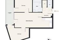 3-Zimmer-Wohnung mit Loggia nahe Denglerpark – Straßenbahnnähe
