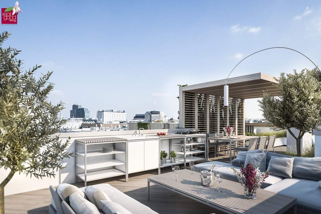 EXKLUSIVES PENTHOUSE über den Dächern Wiens – 362 m² Wohnfläche, 288 m² Terrassen &amp; privater Pool