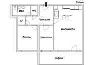 Moderne Wohnung mit Loggia in Villengegend!