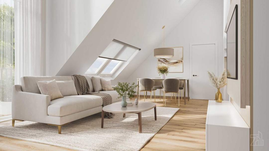 Maisonette mit Galerie und drei Freiflächen