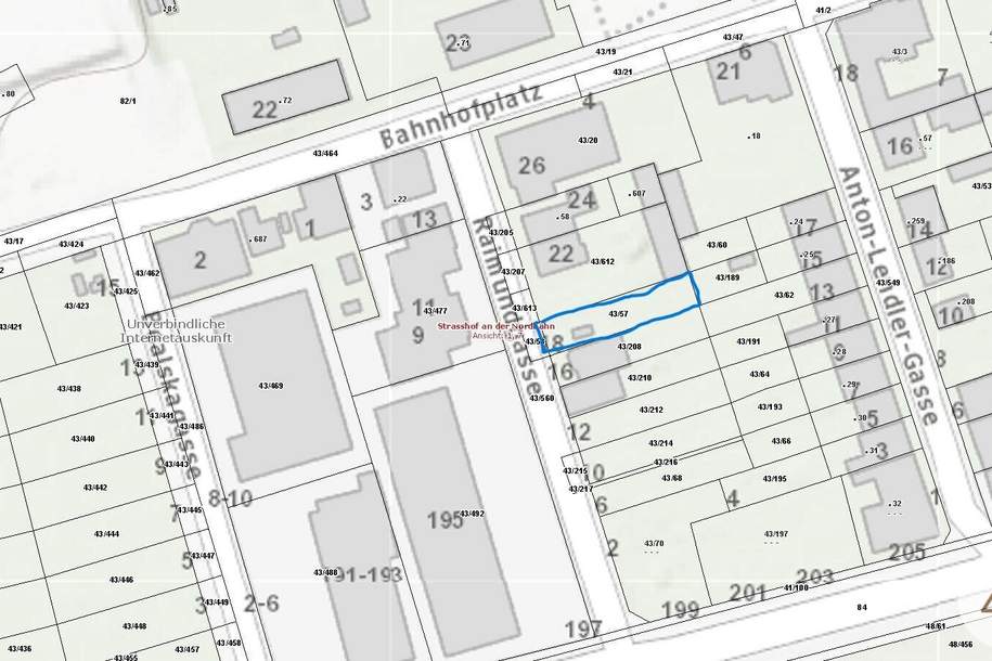 Baugrundstück im Kerngebiet von Strasshof - Perfekt für Bauträger, aber auch für Ihr Eigenheim, Grund und Boden-kauf, 399.000,€, 2231 Gänserndorf