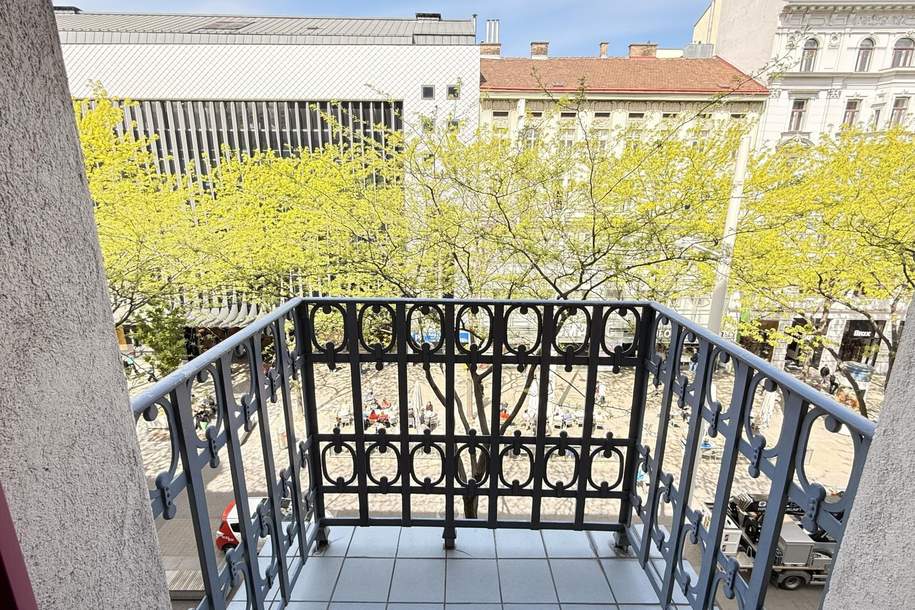Klassisch-schönes ALTBAU- Büro mit BALKON zur Mariahilfer Straße in unmittelbarer U3-Nähe, Gewerbeobjekt-miete, 3.660,24,€, 1060 Wien 6., Mariahilf