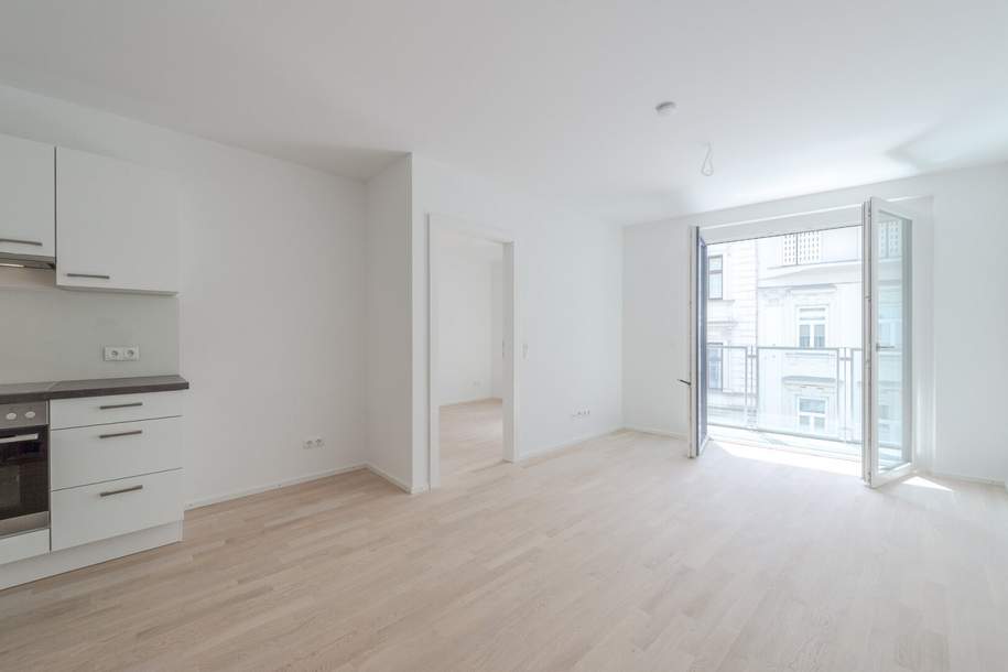 Ab 1.12. beziehbar! moderne 2-Zimmer Wohnung mit Balkon in der Kaiserstraße 82, Wohnung-miete, 1.195,00,€, 1070 Wien 7., Neubau