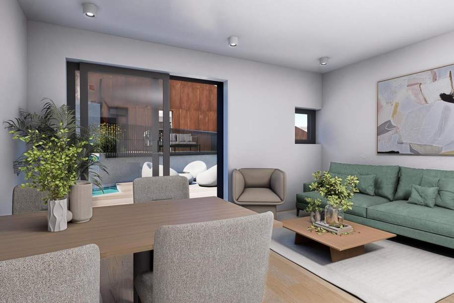 FALLING WATER - Stylisches Neubauprojekt! Wohnung mit großem Balkon und schönem Ausblick in Waltendorf!, Wohnung-kauf, 328.000,€, 8042 Graz(Stadt)