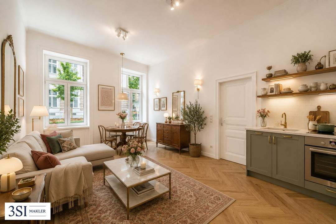 Erstbezug im Altbau: Stilvolle 2-Zimmer-Wohnung in der Löwenherzgasse