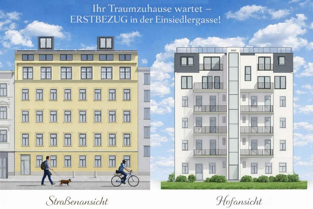 Ihr Traumzuhause im obersten Stockwerk wartet – DG-ERSTBEZUG in der Einsiedlergasse!