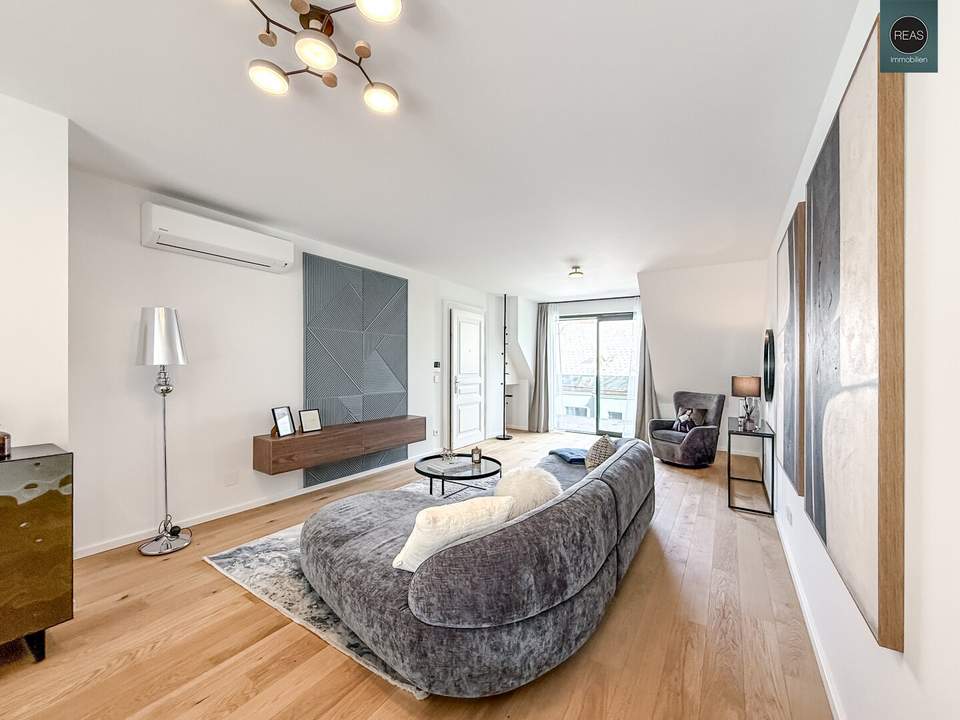 Provisionsfreier Erstbezug: Luxuriöse Dachgeschoss Wohnung auf einer Ebene mit Balkon in Währinger Toplage! Klimatisiert, Smart-Home!
