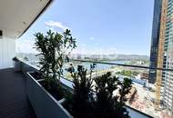Ganz viel Balkon & ganz Wien im Blick (Gym, Pool, Sauna, Doorman uvm): Neubau-Erstbezug DANUBEFLATS