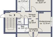 Sanierungsbedürftige 4-Zimmer-Wohnung mit zwei Balkonen in ruhiger Lage