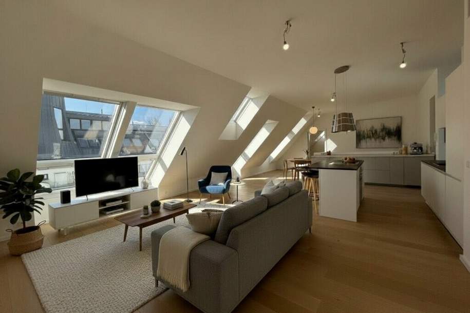 1010 Terrassentraum! Moderne und klimatisierte Dachgeschoss-Maisonette mit großzügiger Terrasse!, Wohnung-miete, 3.599,30,€, 1010 Wien 1., Innere Stadt