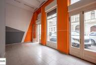 Geschäftslokal mit breiter Straßenfront, großen Schaufensterflächen und flexiblem Grundriss nahe Mariahilferstraße
