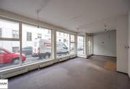 ** ab sofort: ein rd. 238 m² großes Geschäftslokal mit großer Straßenfront, 5 Räume **