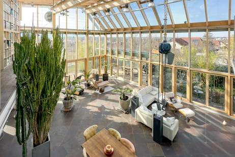 DAS PALMENHAUS! Naturverbunden und einzigartig I Garage für bis zu 6 Autos I moderne Ausstattung I beheizbarer Keller I, Haus-kauf, 1.099.000,€, 2000 Korneuburg