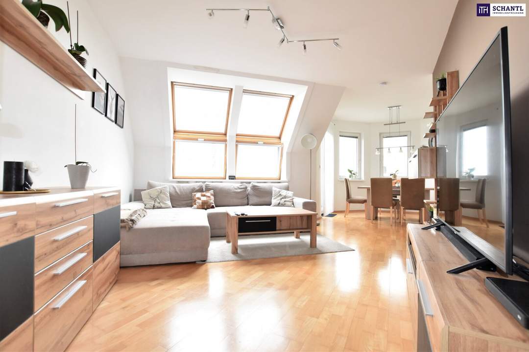 Cool den Sommer genießen! Perfekt aufgeteilte 3-Zimmer Dachgeschoßwohnung in Wien-Nähe mit Blick Richtung Schneeberg zu vermieten!