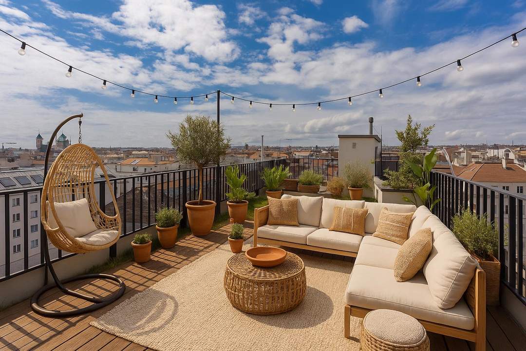 Exklusive Dachgeschoss-Maisonette mit 360° Wienblick und drei Terrassen - 1100 Wien