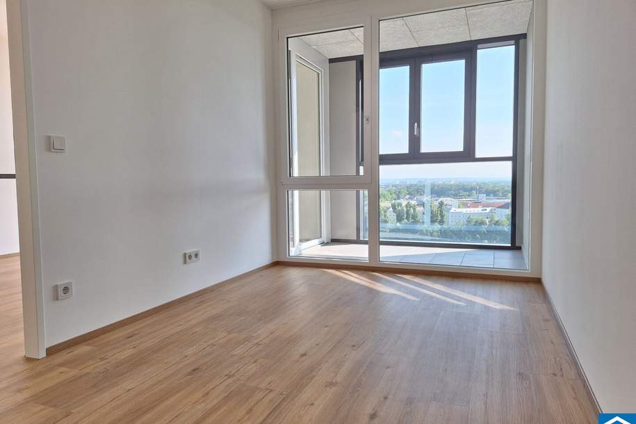 Geräumige 2-Zimmer-Wohnung mit Loggia und Einbauküche – Urbaner Wohnkomfort im High Five im 15.OG!, Wohnung-miete, 740,01,€, 4020 Linz(Stadt)